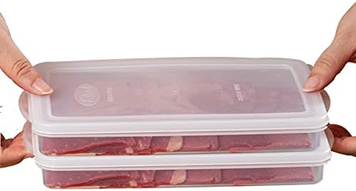 2 pacote de embalagem Bacon, recipiente de bacon Deli Meat Saver Cheese Cuts Cold Cuts Recipientes de armazenamento