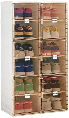 Organizador de armazenamento de sapatos Benitaku - Armário de armazenamento de sapatos dobrável com portas - caixas de armazenamento