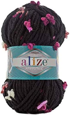 ALIZE SUPERLANA MAXI FLOR FIDRO, 4 SKEIN 349 jardas 400 grama, fio macio volumoso, lã de lã Fios, perfeitos para lenços