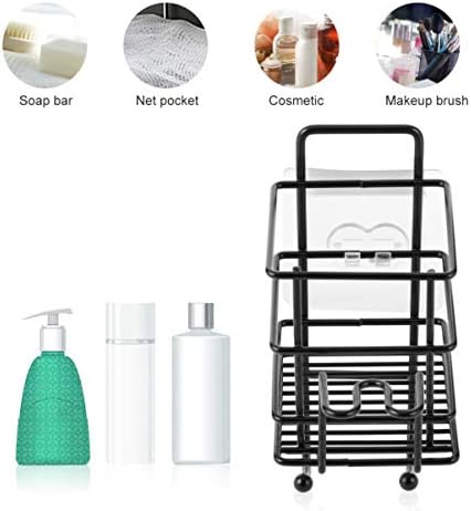 Alipis Shampoo Mount prateleiras prateleiras de chuveiro prateleira organizadora de chuveiro, cesta de banheiro de aço