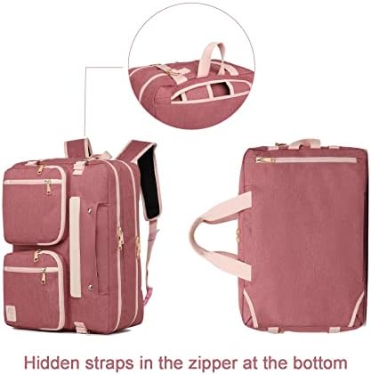 Seyfocnia conversível 3 em 1 laptop mochila, 17,3 polegadas Mensageiro Backpack Bolsa Bolsa Backpack Bolsa de ombro