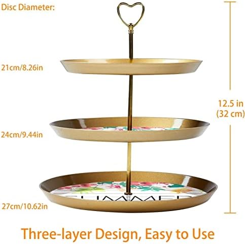 Bolo Stand Conjunto de 3 cupcakes de camada STANS PLATE DE PASSAIS REUSIÁRIOS PARA DORAÇÕES DE FESTO DE TEA DE TEMPO DE CASAMENTO,