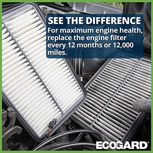 Ecogard XA10599 Filtro de ar do motor premium se encaixa no Nissan Titan 5.6l 2017-2021, Titan XD 5.6L 2017-2019