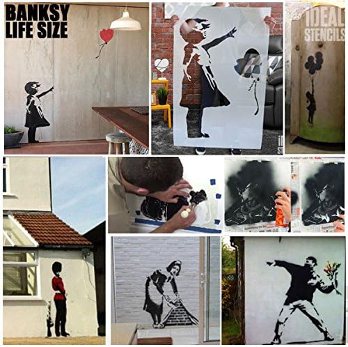 Banksy Stencil - Snorting Cocaine Police Polic/reutilizável decoração de casa e estêncil de pintura a artesanato artesanal