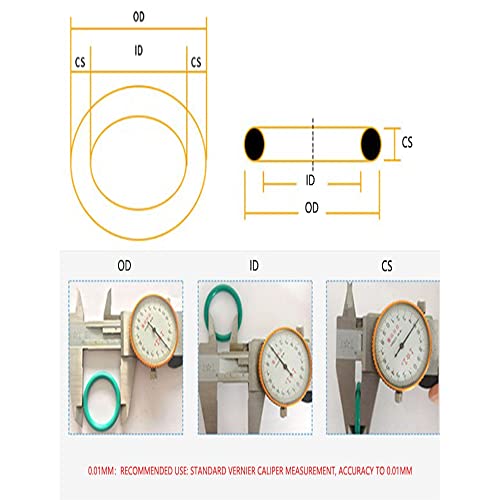 OTHMRO 10PCS Nitrile Ring Rings, Fio de 1,8 mm DIA 42,1mm od métrica de vedação NBR lavadora de borracha NBR para vedação