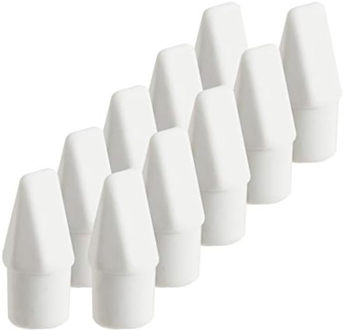 Eraser de bloco Pentel Hi-Polymer, grande, branco, pacote de 10 apagadores Zeh-10 Erasers & Arts Hi-Polymer