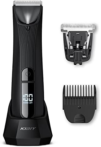 Kibiy Electric viril Hair Trimmer for Men - Kit de aparador de cabelo à prova d'água com uma cabeça de lâmina de cerâmica de reposição