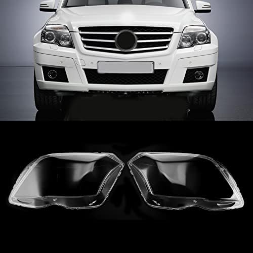Tampas do farol MotorFansClub Fit for Mercedes-Benz GLK 300 350 2009 2010 2012 2012 Lens de faróis transparentes