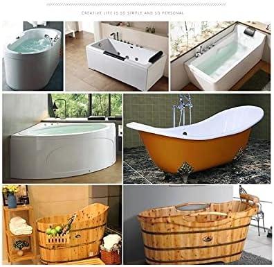 Irdfwh estendável banheira banheira banheira de madeira banheira de prateleira de prateleira de prateleira com stand