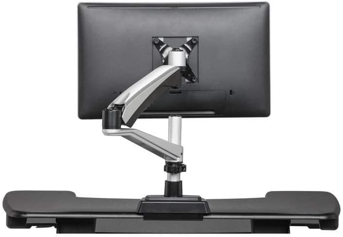 Braço de monitor único, braço de monitor único-Montagem do monitor VESA com ajuste de 360 ​​graus para monitores de até 27 polegadas, 19,8 libras, braços de monitor único para espaços compactos.