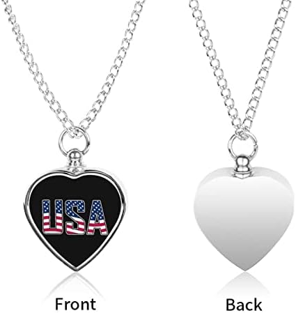 Palavra ou texto dos EUA com a American Flag Women's Memorial em forma de coração em forma de urna jóias de lembranças para cães de