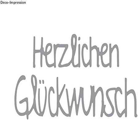 Rayher Punching Stencil Conjunto: Herzlichen Glckw Tab-Bag 2 peças