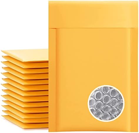 Fclmhd kraft bolhas mala direta envelopes acolchoados amarelos pacotes de correspondência para pequenas empresas Boutique