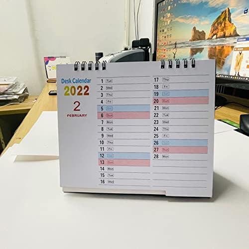 XIOS 2022 2022 BLOCO VERTICAL 2022 BLANK Monthly Desk de dezembro Flip Fross Desk Calendário Papel de janeiro e calendário