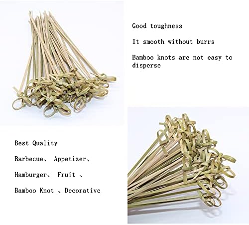 300pcs de 4 polegadas de bambu picaretas, picaretas de nó de bambu, espetos de coquetel, bambu adestes de alimentos