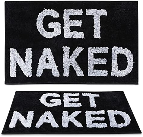 Edabee pegue tapete de banho nu e tapete de banho divertido e tapete de banheira Get Naked Rug for Banheiro Décora, Ranta de