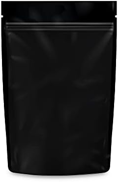 Loude Lock Mylar Bags odor vedação 1/2 onça All Black - 1000 contagem 8 x 5 Espessura de 6mill - sacos de embalagem - sacos mylar para armazenamento de alimentos - bolsas selvagens - bolsas de vedação de odor