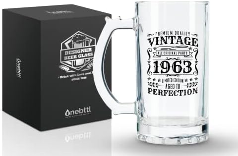 Presentes Onebttl 1963 para homens, 60º aniversário para homens, Vintage 1963 Edição limitada, envelhecida com perfeição, 60º aniversário