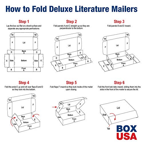 Caixa EUA BMFL13133 Deluxe Literature Mailers, 13 x 13 x 3 , branco