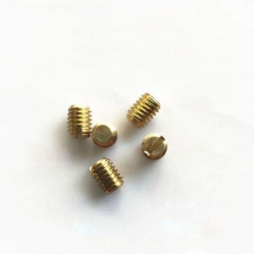 Parafuso 50pcs m4 parafusos sem cabeça com tampa de larvas de extremidade plana parafusos de parafusos de parafuso de bronze