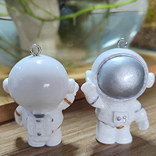 IPETBOOM Decorações de aquário Mini estátuas de astronautas 2pcs Astronauta fofo Toppers Toppers Spaceman Sculpture Aquarium Ornamentos