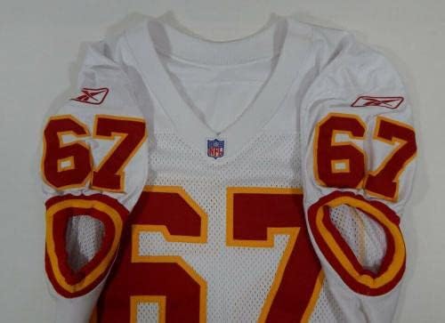 2001 Kansas City Chiefs Brad Kubik 67 Jogo emitiu White Jersey DP11017 - Jerseys de Jerseys usados ​​da NFL não assinada