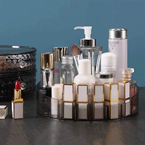 Caixa de armazenamento cosmético rotativo yfqhdd ， portátil para cuidados com a pele portátil Produtos de maquiagem à prova de poeira Caixa de armazenamento cosmético Cosmético