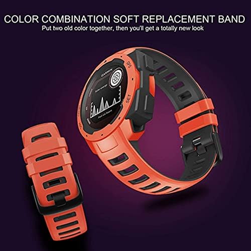 Daikmz silicone watch band strap for garmin instinto relógio de substituição pulseira de pulso para instinto maré/esports/solar/pulseira tática