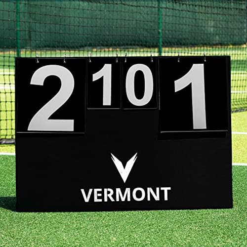 Vermont Portable Multi-Sports Scoreboard | Table Top Flip Scoreboard | 0-30 Números de placar + entradas/conjuntos | Inclui