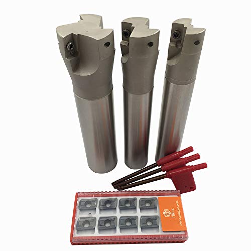 90 graus 3pcs BAP400R Totalizadores de moinhos de extremidade, com inserções de moagem de 10pcs APMT1604, para aço inoxidável,