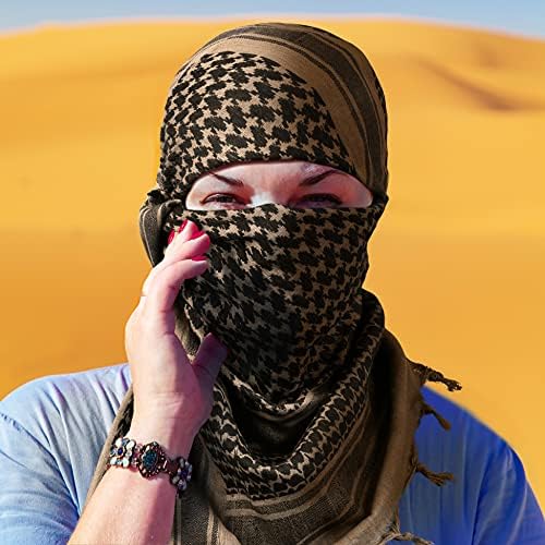 Shemagh Desert Tactical Desert Cabeça Militar Homens Mulheres Motocicleta Máscara Facial Máscara Bike Arab Wrap Summer