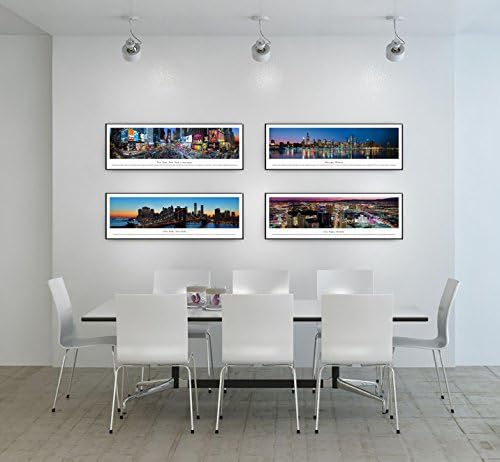 Blakeway Worldwide Panoramas Standard Frame Detroit, Michigan no Night-Blakeway Panoramas Skyline Posters