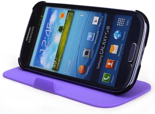 KROO SSS3FSU1 Tampa de flip para Galaxy S III - 1 pacote - embalagem de varejo - roxo
