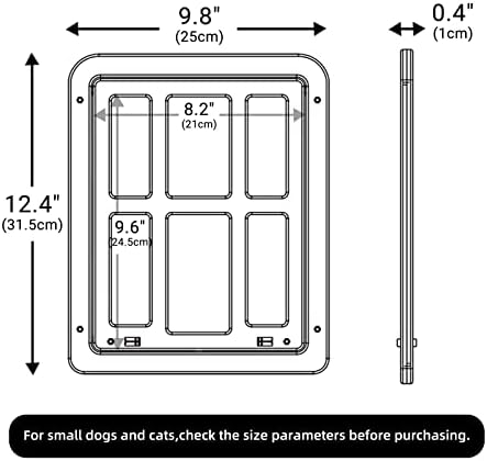 Tela de estimação Porta de cachorro 8.2 x 9,6 Porta de gato com portas de cachorro de retalho magnético para tela