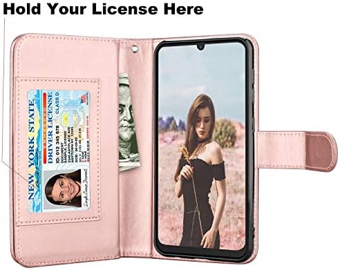 Takfox Carteira Caso para Samsung Galaxy A20, Galaxy A20 Caixa PU CATELA PU COM CATO DE 9 CARTAS CARTAS FOLIO FLIP CASE MANTEGENS