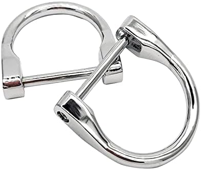 4pcs 1in Diâmetro interno Moda Divilizável D-anéis com o suporte da chave de alcance de parafuso de fechamento, para a cadeia de chave