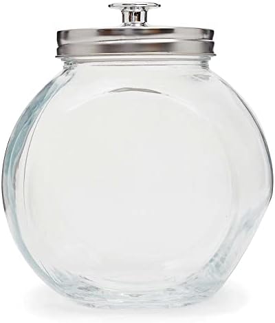 Home Basics Cookie Candy Jar Contêiner com tampa lacrada fresca - armazenamento de decoração de cozinha em casa