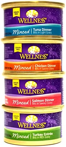 Pacote de variedade de alimentos para gatos molhados sem bem -estar - 4 sabores - 12 latas - 3 de cada sabor