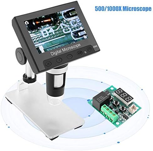 Microscópio USB DM4 500/1000X Magnificação 720p Resolução de tela Microscópio digital Electronic 8pcs LUZES LED LIPPERS