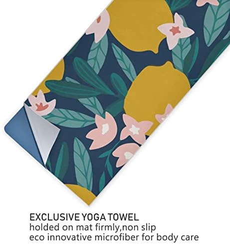Aunstern Yoga Blanket Lemon-Tropical-Floral-Floral Yoga Towel Yoga Mat Toalha