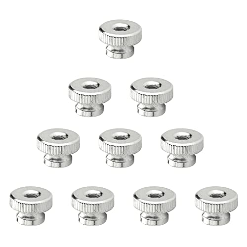 Juvielich 20pcs Surned Thumb Nuts M4-0.7mm Mutrões redondos Ferro do conector com níquel Planking Ajura porcadas para impressoras