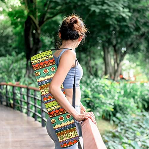 Bolsa de tapete de ioga, ornamento étnico Exercício de ioga transportadora de tape