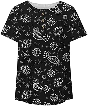 Tops femininos de tamanho grande ocultar túnica 2023 de verão tamis de manga curta thirts henley tshirts fofos blusas