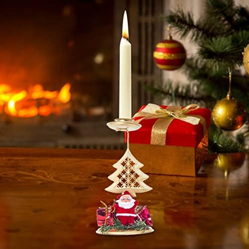 2022 Candeleiro de ferro forjado de Natal Ornamentos de vela de Natal de vela de vestiário de decoração de castiça