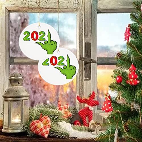 2021 fedor de manchas ornamentos cardados decorações de árvores de Natal Grinch personalizadas Única decoração de natal