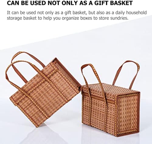 Hemoton, tecido de cesta de cesto de cesta de cesta de cesta rústica de cesta de armazenamento de casa