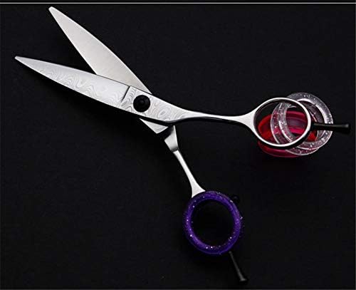 Tesoura de corte de cabelo xjpb tesoura em forma de folhas de salgueiro Scissors de corte de cabelo de borda de barbear Profissional Scissors 6.0 barbeiro tesouras de barbeiro