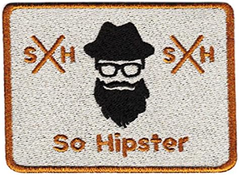 Cool e fofo So Hipster Shirt Patch 8.5cm - Crachá - Patches - Flanela - Shorts - Bag - Ambiente