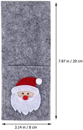 PretyZoom 4pcs Capa de tabela de mesa de Natal de Natal Titulares de talheres Santa Bolsa de talhery Decoração de