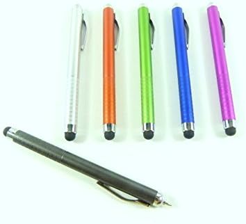 Partyerasers exclusivo cor rosa metálico 2 em 1 caneta de tela de toque/caneta esferográfica para iPhone iPad tablet